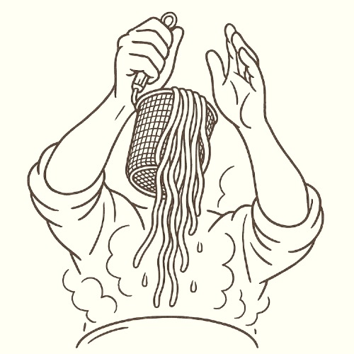 ラーメンを作る店主