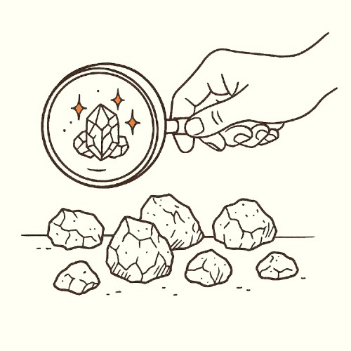 原石から魅力を見つけ出す